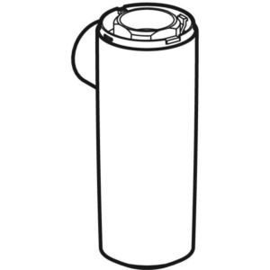 Siphon d&#39;évier Geberit avec déflecteur 242561111 blanc -alpin