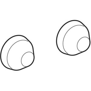 Geberit Set Deckkappen für Befestigungsset 596440000 für Urinal, verchromt