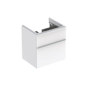 Geberit Smyle Square meuble sous-vasque 500352001 58,4x61,7x47cm, blanc brillant, 2 tiroirs