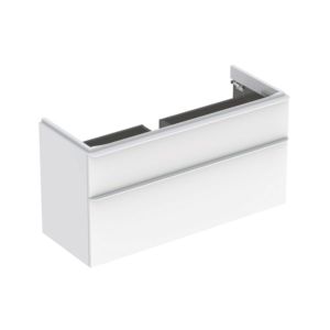 Geberit Smyle Square meuble sous-vasque 500355001 118,4x61,7x47cm, blanc brillant, 2 tiroirs