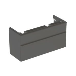 Geberit Smyle Square meuble sous-vasque double 500356JK1 118,4x61,7x47cm, 2 tiroirs, lave mat