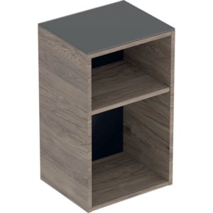 Geberit Smyle Square armoire latérale 500358JR1 36x60x29,9cm, ouverte, structure en bois noyer hickory
