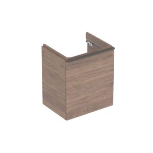 Geberit Smyle Square meuble sous-vasque 500366JR1 53,6x61,7x43,3cm, 1 porte à gauche, structure en bois noyer hickory