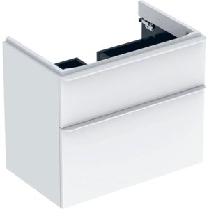 Geberit Smyle Square meuble sous-vasque 500353001 73,4x61,7x47cm, blanc brillant, 2 tiroirs