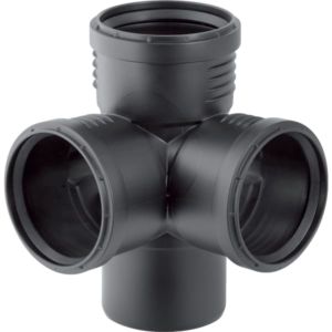 Geberit Branche d&#39;angle Silent PP 390559141 DN 100/100/100, 87,5 degrés, optimisée pour le bruit