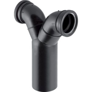 Geberit Pe Doppelanschlussbogen 367903161 DN 100/100/100, 90Grad, PE-HD, für Wand-WC