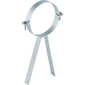 Geberit pipe clamp 367856001 galvanized, DN 100, perforated with brace