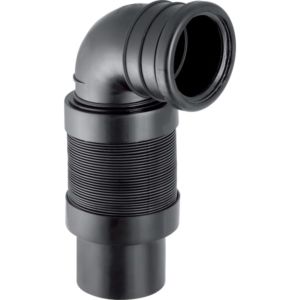 Geberit Pe connection elbow 241521001 DN 90, 90 degrees, for WC , extendable