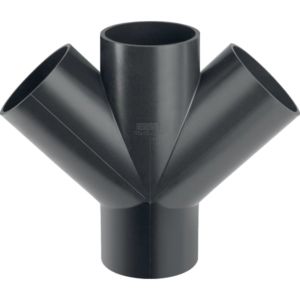 Geberit Branche Pe 367235161 DN 100/100, 45 degrés, double, PE-HD