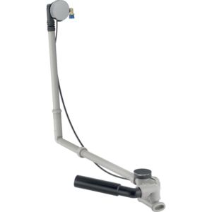 Geberit d52 drain de baignoire 150711216 avec commande rotative et entrée, avec kit de finition, longueur 73cm, chromé brillant