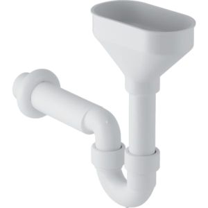 Geberit pipe bend odor trap 152392111 Ø 40 mm, with oval funnel, for devices, white