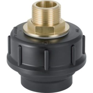 Geberit adaptateur 2000 152979001 2000 / 2 », DN 50, avec mâle 2000 et la connexion vis, PE-HD, noir
