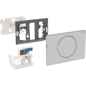 Geberit Sigma10 WC control 115867SN5 stainless steel, wireless/mains powered, single flush, for grab bar