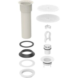 Geberit Ablaufgarnitur-Set 500672001 Ablaufgarnitur und Ablaufsiebheber, für Hybridurinale