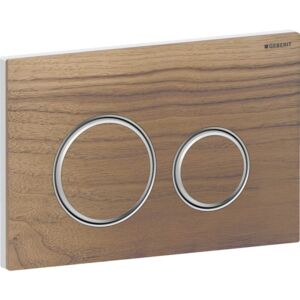 Geberit Sigma 50 Round actuator plate 115884JX1 plate/button chrome-plated, walnut, ring chrome-plated, for 2-measure flush