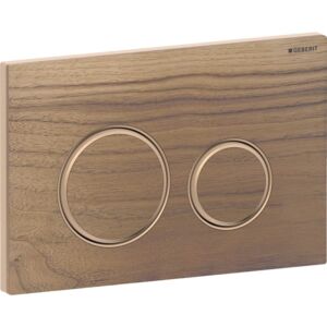 Geberit Sigma 50 Round actuator plate 115650JX1 plate/button chrome-plated, walnut, ring rose gold, for 2-measure flush