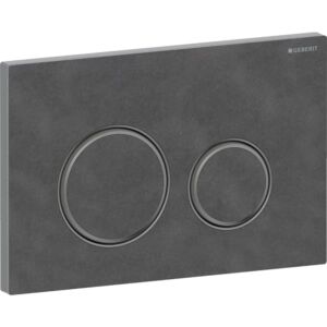 Geberit Sigma 50 Round actuator plate 115651JM1 Plate/button Mustang slate, ring black chrome, for 2-measure flush