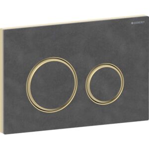 Geberit Sigma 50 Round actuator plate 115652JM1 Plate/button Mustang slate, ring brass, for 2-measure flush