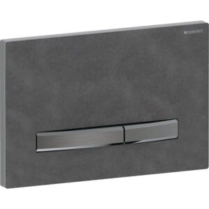 Geberit Sigma 50 Square actuator plate 115671JM2 cover plate Mustang slate, plate/button black chrome, for dual flush