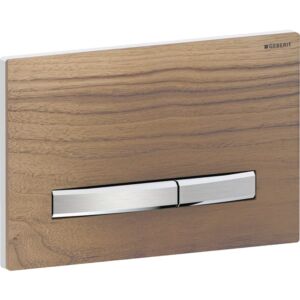 Geberit Sigma 50 Square Betätigungsplatte 115788JX2 Deckplatte Nussbaum amerikanisch, Platte/Taste verchromt, für 2-Mengen-Spülung