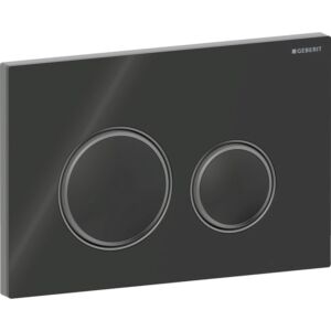 Geberit Sigma 50 Round actuator plate 115651SJ1 plate/button black, ring black chrome, for 2-measure flush