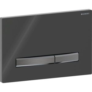 Geberit Sigma 50 flush plate 115671DW2 metal color black chrome,  for dual flush, die-cast zinc/plastic