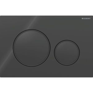 Geberit Sigma 20 Round actuator plate 115882DW1 plate/button black, ring black matt, for dual flush