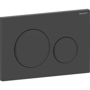 Geberit Sigma 20 flush plate 115882161 Plate/button black matt, ring black,  dual flush, high-quality plastic