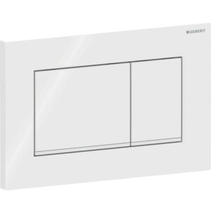 Geberit Sigma 20 Square actuator plate 115883111 plate/button white, stripes matt white, for dual flush, plastic