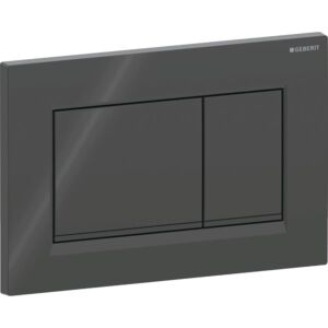 Geberit Sigma 30 flush plate 115883DW1 Plate/button black, strips black matt, for dual flush, high-quality plastic