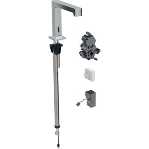 Geberit Brenta mitigeur lavabo infrarouge 116191211 sur pied, fonctionnement sur secteur, boîtier de fonction dissimulé, chromé brillant, sans mélangeur