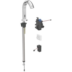 Geberit Piave infrared basin mixer 116187211 with thermostatic mixer, standing installation, mains operation, concealed function box, high-gloss chrome-plated