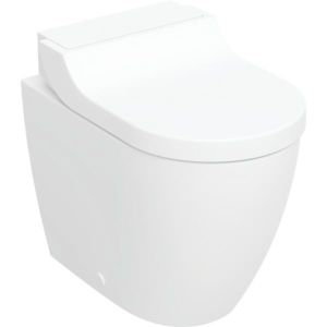 Geberit AquaClean Tuma système de toilettes complet 146310SI1 avec toilettes indépendantes, profondes, verre blanc