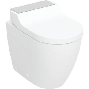 Geberit AquaClean Tuma système de toilettes complet 146310FW1 avec toilettes sur pied, profond, acier inoxydable brossé