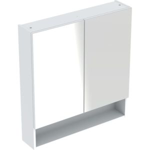 Geberit Renova Plan mirror cabinet 502366011 78.8 cm, white, high-gloss lacquered, with 2 doors