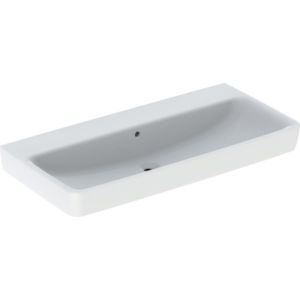 Geberit Renova Plan lavabo 501708008 100x48cm, sans trou pour robinetterie, avec trop-plein, blanc KeraTect