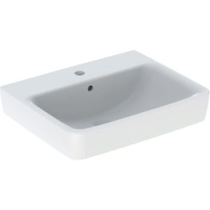 Geberit Renova Plan countertop washbasin 501720001 55x48cm, central tap hole, with overflow, white