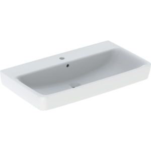 Geberit Renova Plan vasque à poser 501727008 85x48cm, trou pour robinetterie au milieu, avec trop-plein, blanc KeraTect