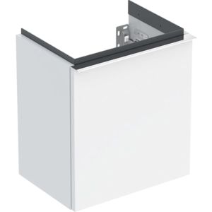 Geberit iCon lave-mains élément bas 502300012 37x41,5x27,9cm, 1 porte, butée à droite, blanc brillant, poignée chromée brillante