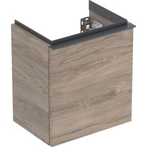 Geberit iCon lave-mains élément bas 502300JR1 37x41,5x27,9cm, 1 porte, charnières à droite, poignée noyer/lave mat