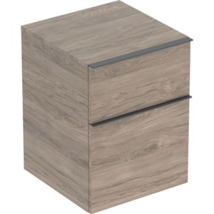 Geberit iCon side cabinet 502315JR1 45x60x47.6cm, 2 drawers, walnut/handle lava matt