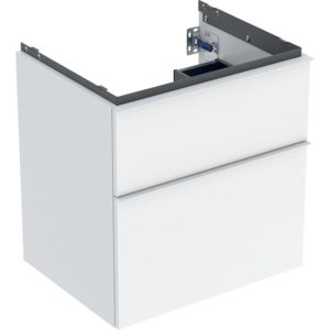 Geberit iCon meuble sous-vasque 502303011 59,2x61,5x47,6cm, 2 tiroirs, blanc / laqué brillant