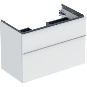 Geberit iCon meuble sous-vasque 502305013 88,8x61,5x47,6cm, 2 tiroirs, blanc mat/poignée blanc mat