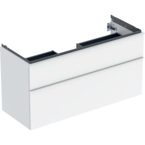 Geberit iCon meuble sous-vasque 502306011 118,4x61,5x47,6cm, 2 tiroirs, blanc / laqué brillant