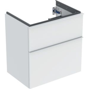 Geberit iCon meuble sous-vasque 502307013 59,2x61,5x41,6cm, 2 tiroirs, blanc mat, poignée blanc mat