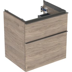 Geberit iCon meuble sous-vasque 502303JR1 59,2x61,5x47,6cm, 2 tiroirs, poignée noyer/lave mat