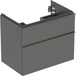 Geberit iCon meuble sous-vasque 502304JK1 74x61,5x47,6cm, 2 tiroirs, lave mat/lave mat
