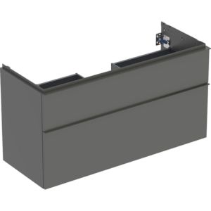 Geberit iCon meuble sous-vasque 502306JK1 118,4x61,5x47,6cm, 2 tiroirs, lave mat/lave mat