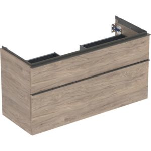 Geberit iCon meuble sous-vasque 502306JR1 118,4x61,5x47,6cm, 2 tiroirs, poignée noyer/lave mat