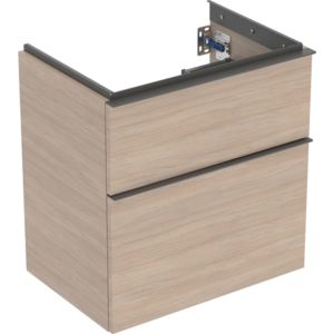 Geberit iCon Waschtisch-Unterschrank 502307JH1 59,2x61,5x41,6cm, 2 Schubladen, Eiche, Griff lava matt